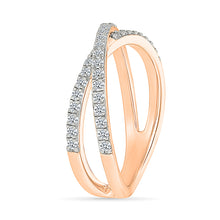 Crisscross Sparkle Diamond Ring