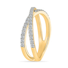Crisscross Sparkle Diamond Ring