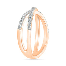 Crisscross Sparkle Diamond Ring