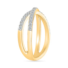 Crisscross Sparkle Diamond Ring