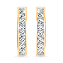 Impressive Gold & Diamond Hoops Earrings