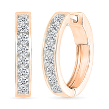 Impressive Gold & Diamond Hoops Earrings