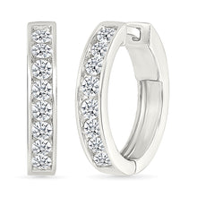 Impressive Gold & Diamond Hoops Earrings