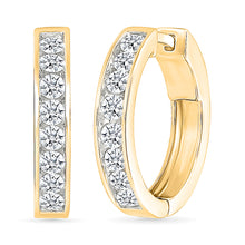Impressive Gold & Diamond Hoops Earrings