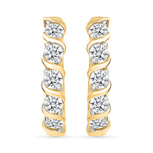 Classical Gold & Diamond Danglers Earrings