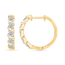 Classical Gold & Diamond Danglers Earrings