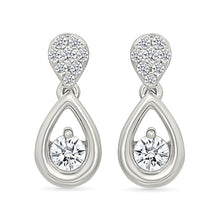 Celestial Dewdrop Diamond Halo Earrings