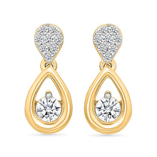 Celestial Dewdrop Diamond Halo Earrings