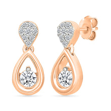 Celestial Dewdrop Diamond Halo Earrings