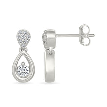 Celestial Dewdrop Diamond Halo Earrings