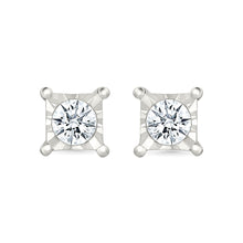 Square Gold & Diamond  Earrings