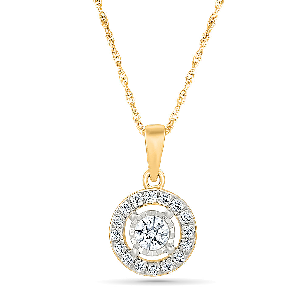 Petite Halo Diamond Pendant