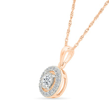 Petite Halo Diamond Pendant