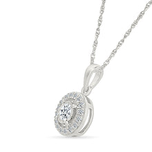 Petite Halo Diamond Pendant