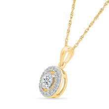 Petite Halo Diamond Pendant