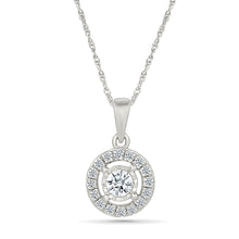 Petite Halo Diamond Pendant