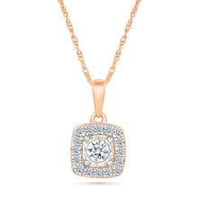 Squarish Gold & Diamond Pendant