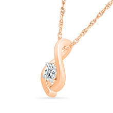 Teardrop Flame Gold & Diamond Pendant