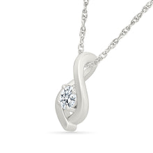 Teardrop Flame Gold & Diamond Pendant