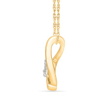 Teardrop Flame Gold & Diamond Pendant