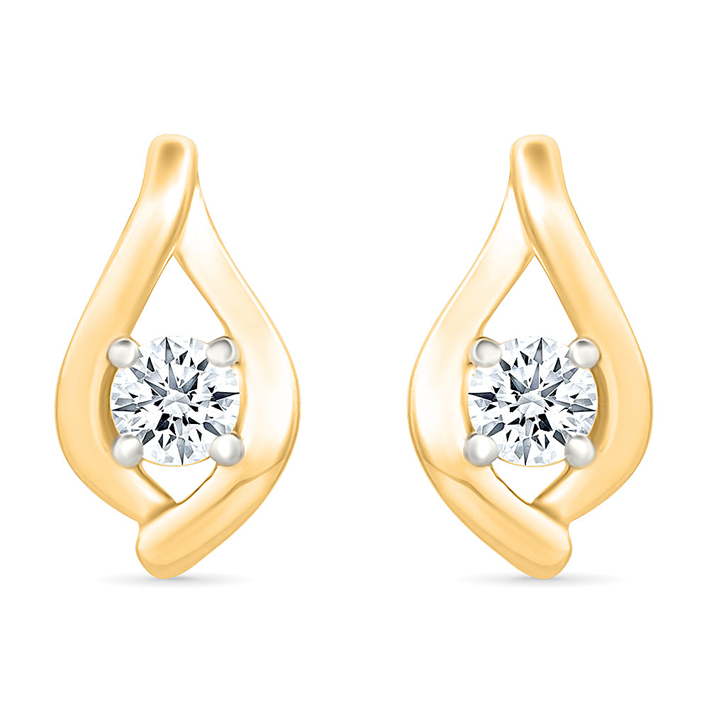 Autumn Bloom Gold & Diamond  Earrings