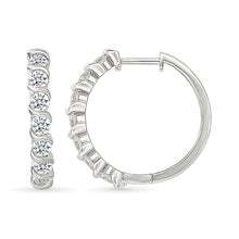 Gold & Diamond Hoops Earrings
