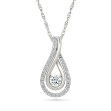 Twinkling Teardrop Diamond Pendant