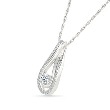 Twinkling Teardrop Diamond Pendant