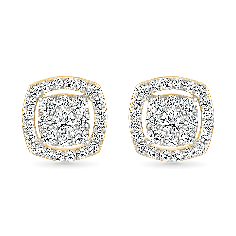 Dazzling Cluster Diamond Earrings