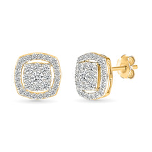 Dazzling Cluster Diamond Earrings
