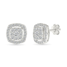 Dazzling Cluster Diamond Earrings