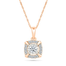Radiant Halo Diamond Pendant