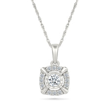 Radiant Halo Diamond Pendant