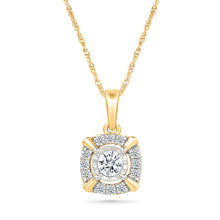 Radiant Halo Diamond Pendant