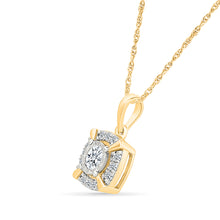 Radiant Halo Diamond Pendant