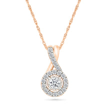 Twirling Diamond Infinity Pendant