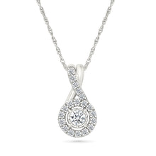 Twirling Diamond Infinity Pendant