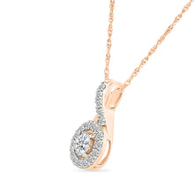 Twirling Diamond Infinity Pendant