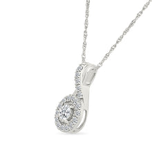 Twirling Diamond Infinity Pendant