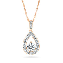 Radiant Halo Dewdrop Pendant
