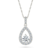 Radiant Halo Dewdrop Pendant