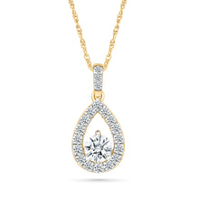 Radiant Halo Dewdrop Pendant