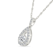 Radiant Halo Dewdrop Pendant