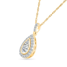Pear-Shaped Diamond Halo Pendant