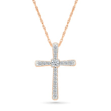 Criss- Cross Gold & Diamond Pendant
