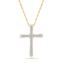 Criss- Cross Gold & Diamond Pendant