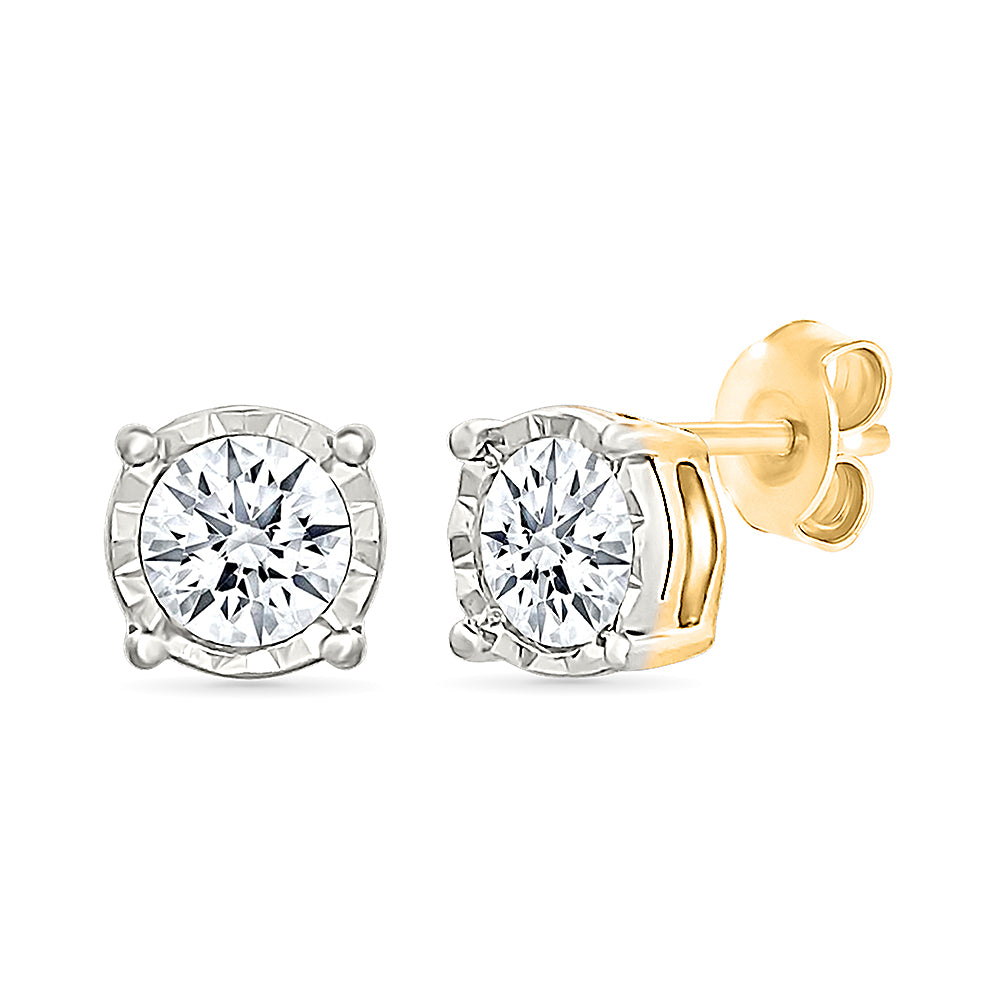 Minimal Gold & Diamond Earrings
