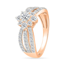 Fragrance Floral Gold & Diamond Ring