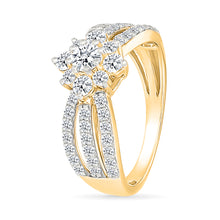 Fragrance Floral Gold & Diamond Ring