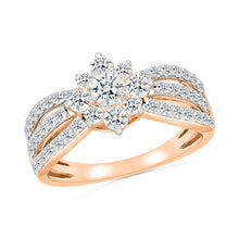 Fragrance Floral Gold & Diamond Ring